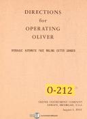 Oliver-Oliver No. 2 ARC Cutter Grinder, Installation and Operations Manual 1937-2-No. 2-05